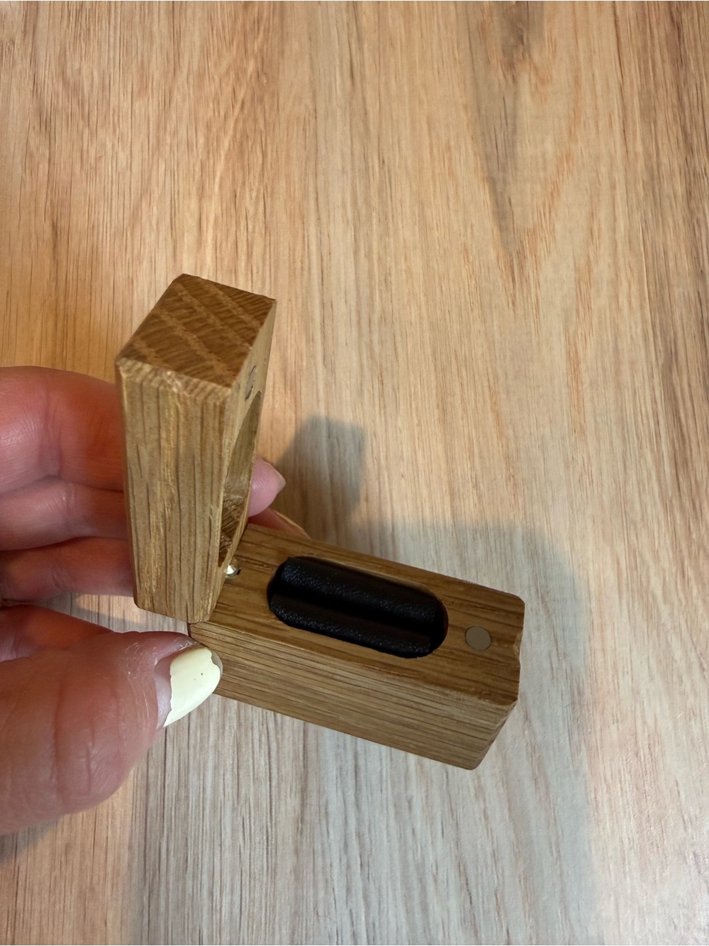 Wooden Slim Proposal Ring Box